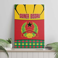 Guinea Bissau Canvas Wall Art with Red Yellow Green Geometric Design - Wonder Print Shop