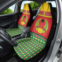Guinea Bissau Car Seat Cover with Red Yellow Green Geometric Design - Wonder Print Shop