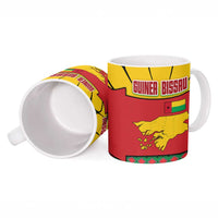 Guinea Bissau Ceramic Mug with Red Yellow Green Geometric Design - Wonder Print Shop