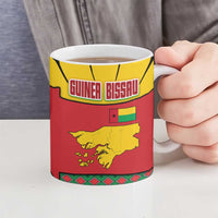 Guinea Bissau Ceramic Mug with Red Yellow Green Geometric Design - Wonder Print Shop