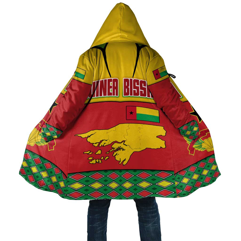Guinea Bissau Cloak with Red Yellow Green Geometric Design - Wonder Print Shop