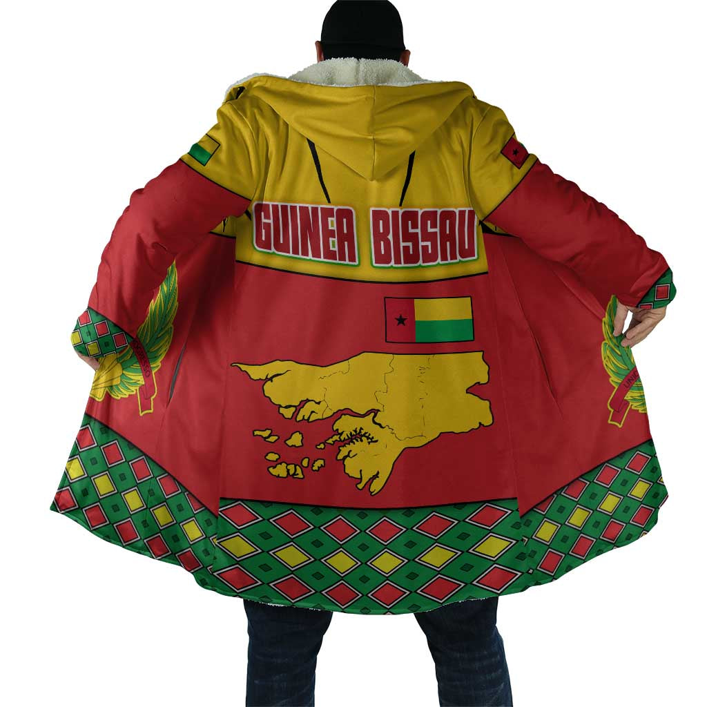 Guinea Bissau Cloak with Red Yellow Green Geometric Design - Wonder Print Shop