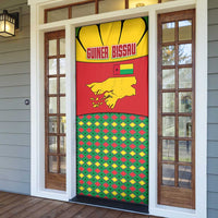 Guinea Bissau Door Cover with Red Yellow Green Geometric Design - Wonder Print Shop