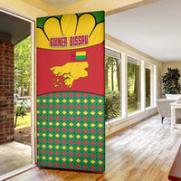 Guinea Bissau Door Cover with Red Yellow Green Geometric Design - Wonder Print Shop