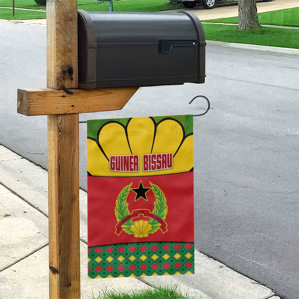 Guinea Bissau Garden Flag with Red Yellow Green Geometric Design - Wonder Print Shop