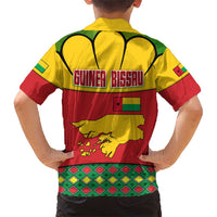 Guinea Bissau Hawaiian Shirt with Red Yellow Green Geometric Design - Wonder Print Shop