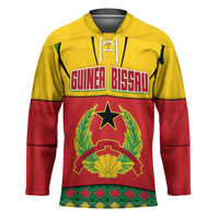 Guinea Bissau Hockey Jersey with Red Yellow Green Geometric Design - Wonder Print Shop