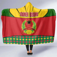 Guinea Bissau Hooded Blanket with Red Yellow Green Geometric Design - Wonder Print Shop