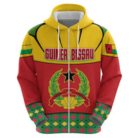 Guinea Bissau Hoodie with Red Yellow Green Geometric Design - Wonder Print Shop