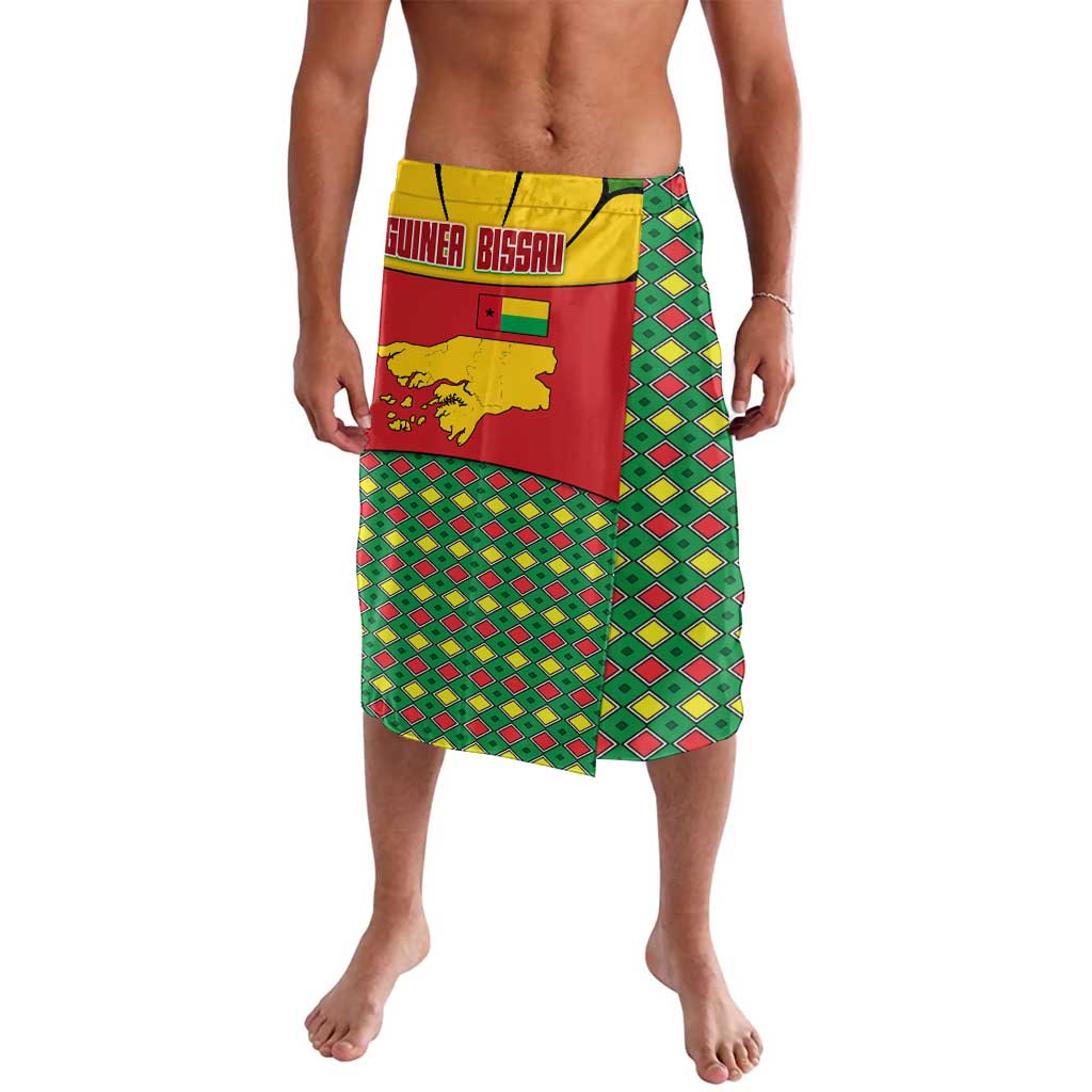 Guinea Bissau Lavalava with Red Yellow Green Geometric Design - Wonder Print Shop