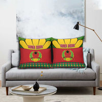Guinea Bissau Pillow Cover with Red Yellow Green Geometric Design - Wonder Print Shop