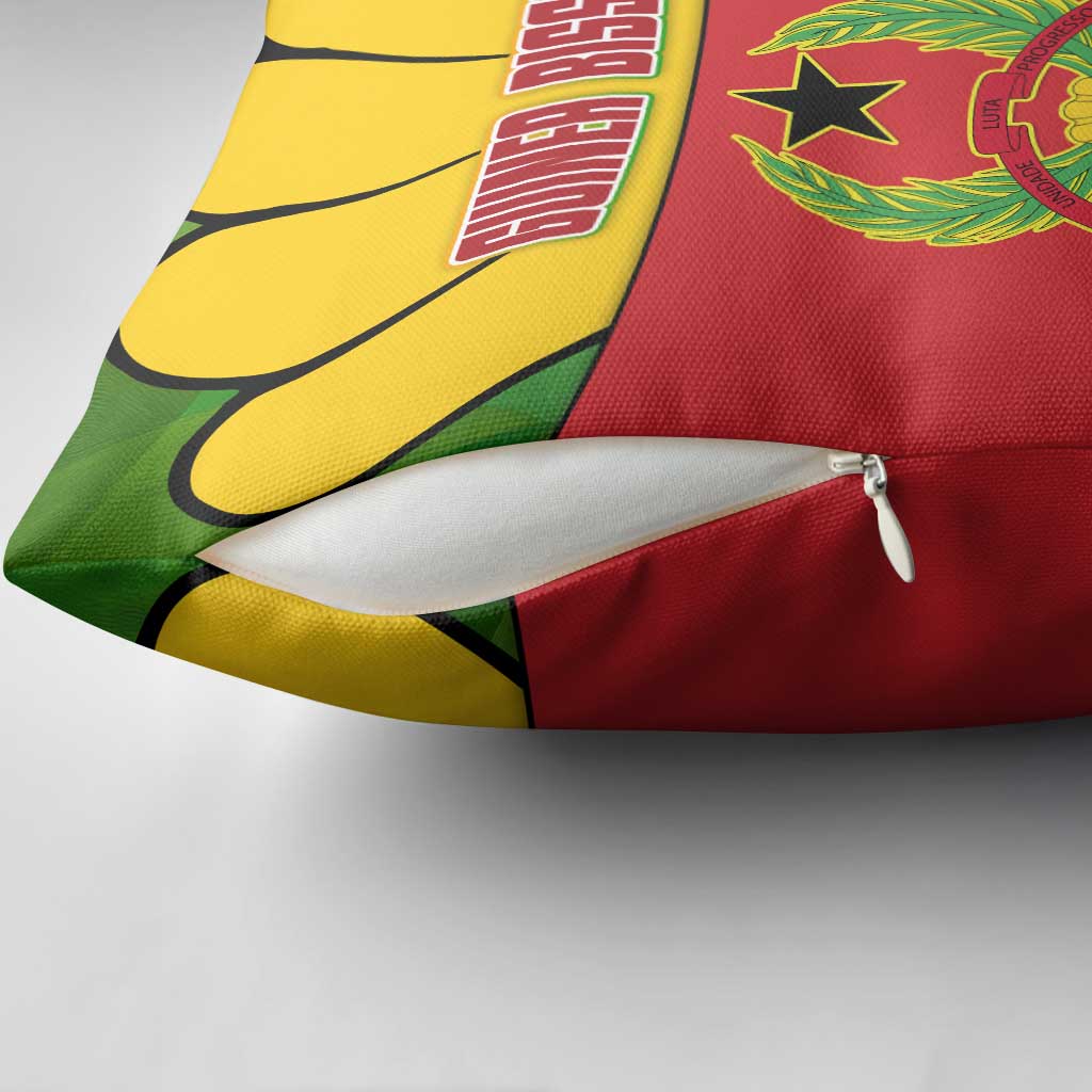 Guinea Bissau Pillow Cover with Red Yellow Green Geometric Design - Wonder Print Shop