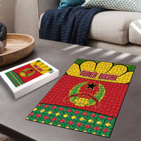Guinea Bissau Puzzle with Red Yellow Green Geometric Design - Wonder Print Shop