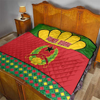Guinea Bissau Quilt with Red Yellow Green Geometric Design - Wonder Print Shop