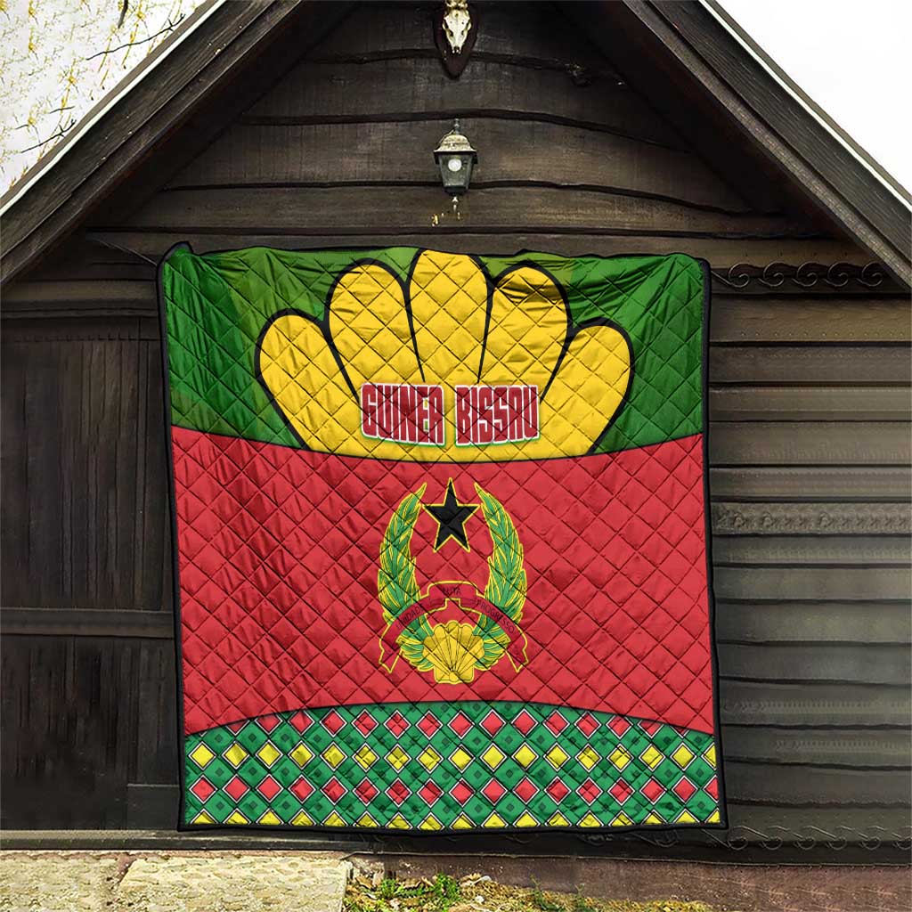 Guinea Bissau Quilt with Red Yellow Green Geometric Design - Wonder Print Shop