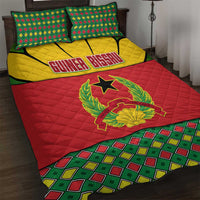 Guinea Bissau Quilt Bed Set with Red Yellow Green Geometric Design - Wonder Print Shop