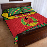 Guinea Bissau Quilt Bed Set with Red Yellow Green Geometric Design - Wonder Print Shop