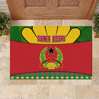 Guinea Bissau Rubber Doormat with Red Yellow Green Geometric Design - Wonder Print Shop