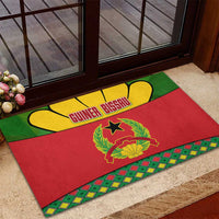 Guinea Bissau Rubber Doormat with Red Yellow Green Geometric Design - Wonder Print Shop