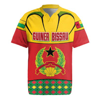 Guinea Bissau Rugby Jersey with Red Yellow Green Geometric Design - Wonder Print Shop