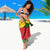 Guinea Bissau Sarong with Red Yellow Green Geometric Design - Wonder Print Shop