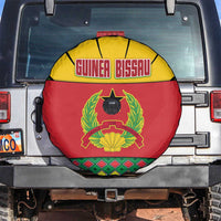 Guinea Bissau Spare Tire Cover with Red Yellow Green Geometric Design - Wonder Print Shop