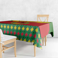 Guinea Bissau Tablecloth with Red Yellow Green Geometric Design - Wonder Print Shop