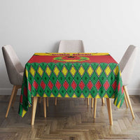 Guinea Bissau Tablecloth with Red Yellow Green Geometric Design - Wonder Print Shop