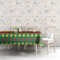 Guinea Bissau Tablecloth with Red Yellow Green Geometric Design - Wonder Print Shop
