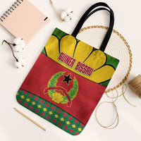 Guinea Bissau Tote Bag with Red Yellow Green Geometric Design - Wonder Print Shop