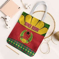 Guinea Bissau Tote Bag with Red Yellow Green Geometric Design - Wonder Print Shop