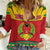 Guinea Bissau Women Casual Shirt with Red Yellow Green Geometric Design - Wonder Print Shop