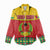 Guinea Bissau Women Casual Shirt with Red Yellow Green Geometric Design - Wonder Print Shop