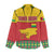 Guinea Bissau Women Casual Shirt with Red Yellow Green Geometric Design - Wonder Print Shop