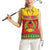 Guinea Bissau Women Sleeveless Polo Shirt with Red Yellow Green Geometric Design - Wonder Print Shop
