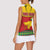 Guinea Bissau Women Sleeveless Polo Shirt with Red Yellow Green Geometric Design - Wonder Print Shop