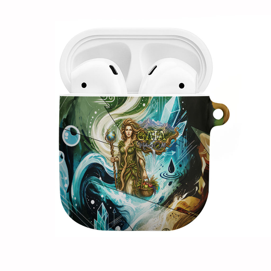Gaia Mother Of Earth Goddess AirPods Case Greek Mythology Sacred Geometry Fantasy