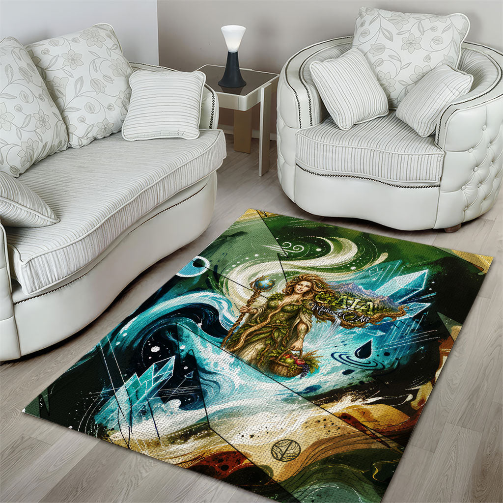 Gaia Mother Of Earth Goddess Area Rug Greek Mythology Sacred Geometry Fantasy