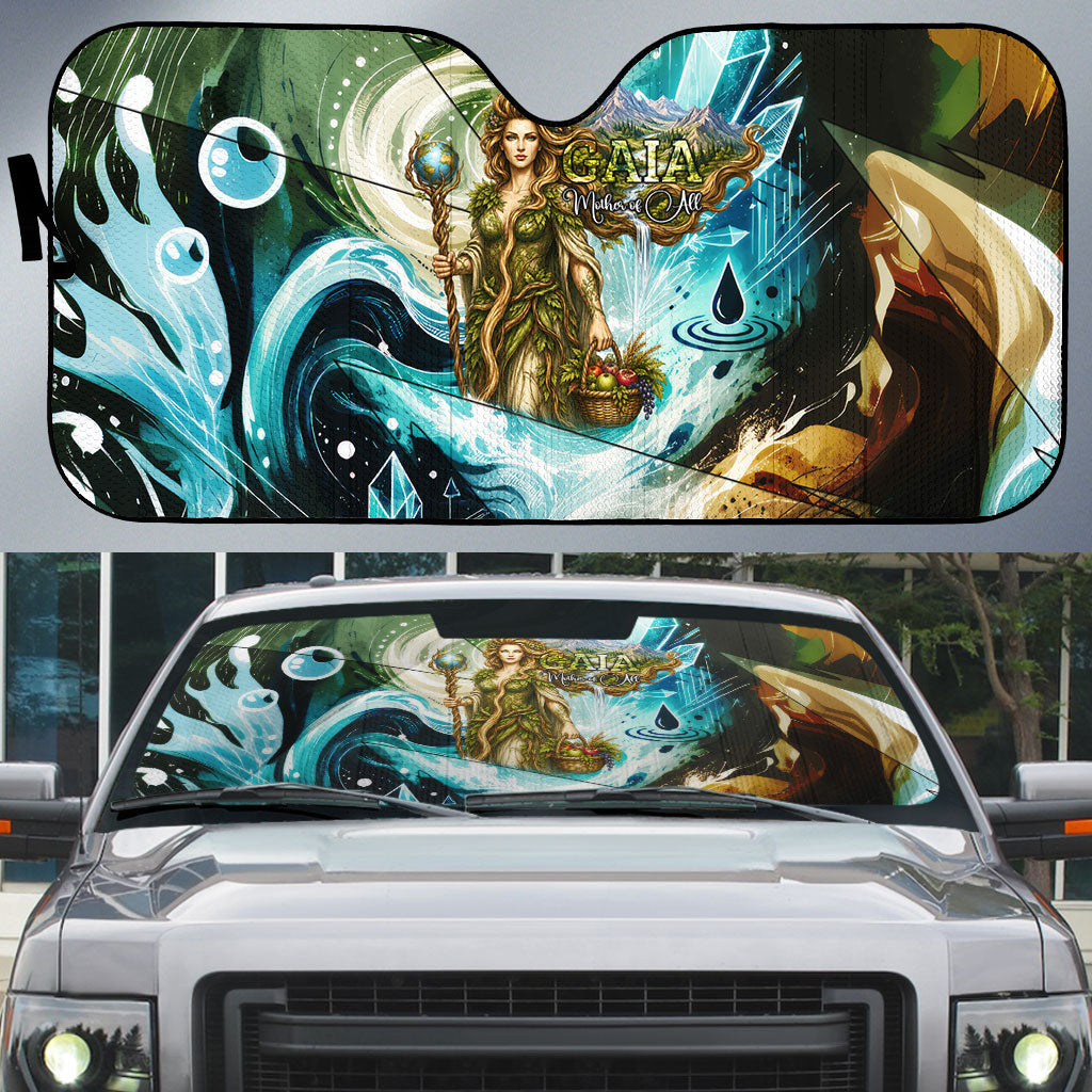 Gaia Mother Of Earth Goddess Auto Sun Shade Greek Mythology Sacred Geometry Fantasy