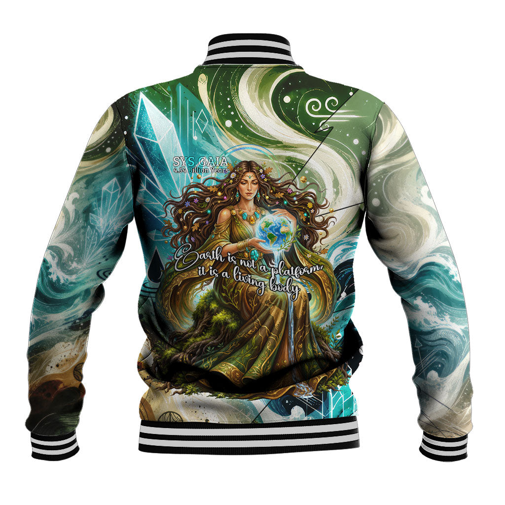 Gaia Mother Of Earth Goddess Baseball Jacket Greek Mythology Sacred Geometry Fantasy