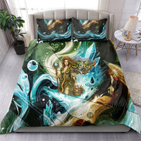 Gaia Mother Of Earth Goddess Bedding Set Greek Mythology Sacred Geometry Fantasy