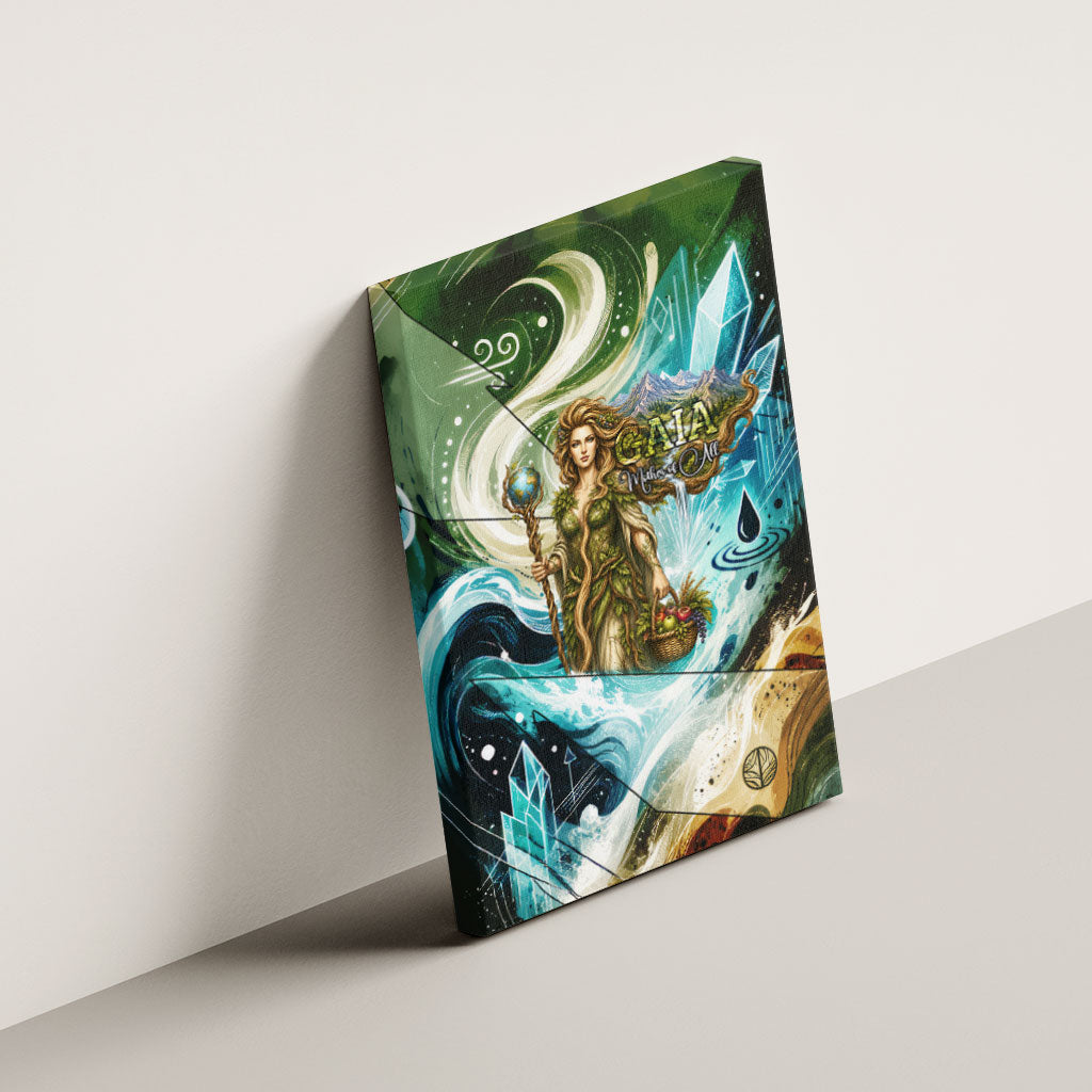 Gaia Mother Of Earth Goddess Canvas Wall Art Greek Mythology Sacred Geometry Fantasy