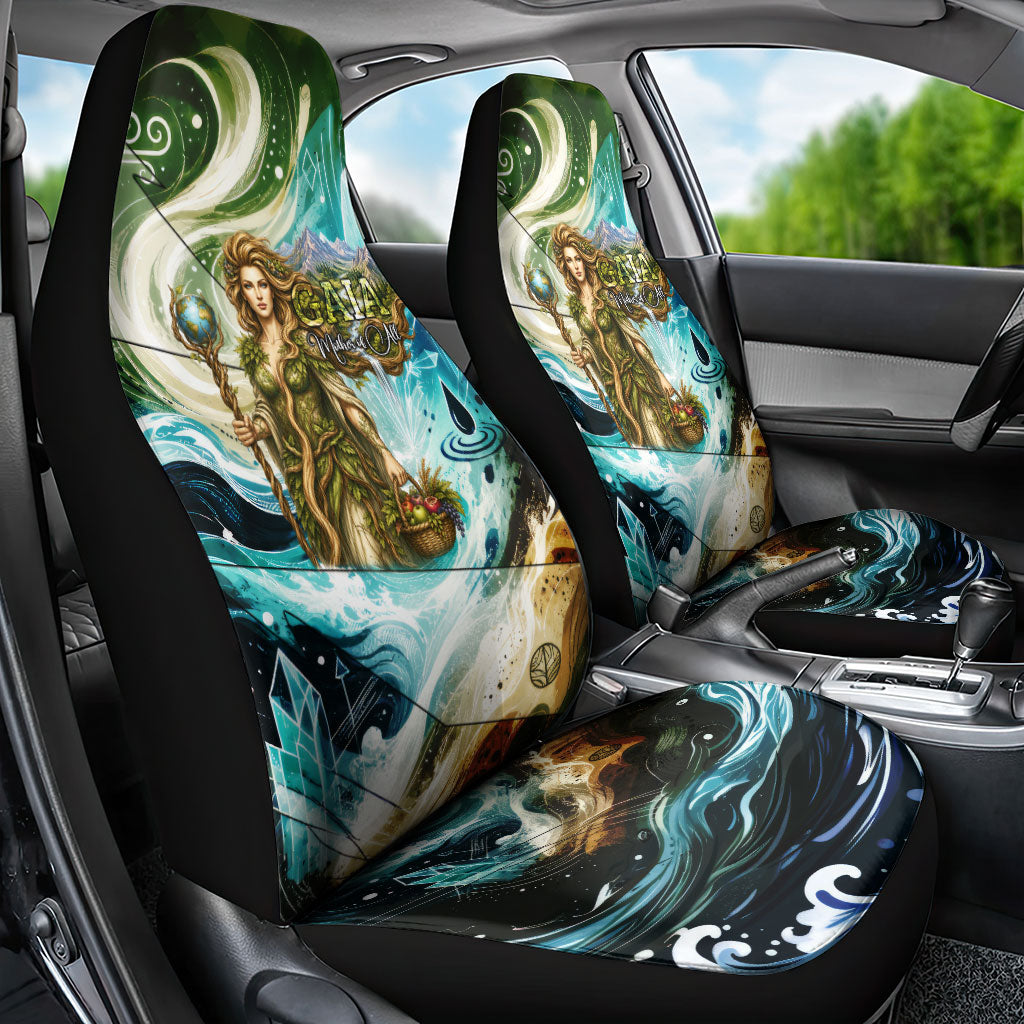 Gaia Mother Of Earth Goddess Car Seat Cover Greek Mythology Sacred Geometry Fantasy