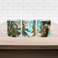 Gaia Mother Of Earth Goddess Ceramic Mug Greek Mythology Sacred Geometry Fantasy