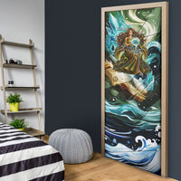 Gaia Mother Of Earth Goddess Door Cover Greek Mythology Sacred Geometry Fantasy