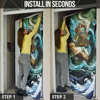 Gaia Mother Of Earth Goddess Door Cover Greek Mythology Sacred Geometry Fantasy