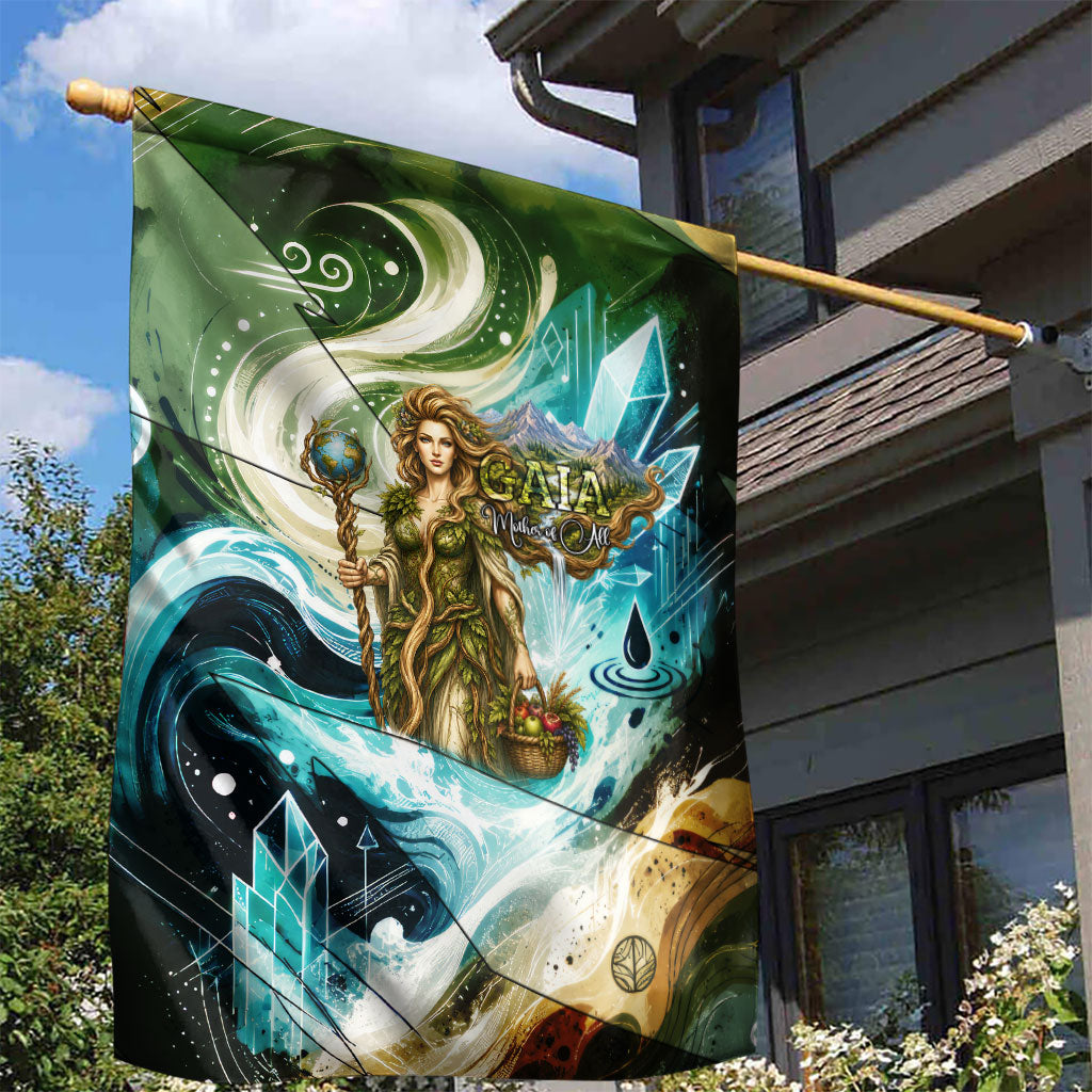 Gaia Mother Of Earth Goddess Garden Flag Greek Mythology Sacred Geometry Fantasy