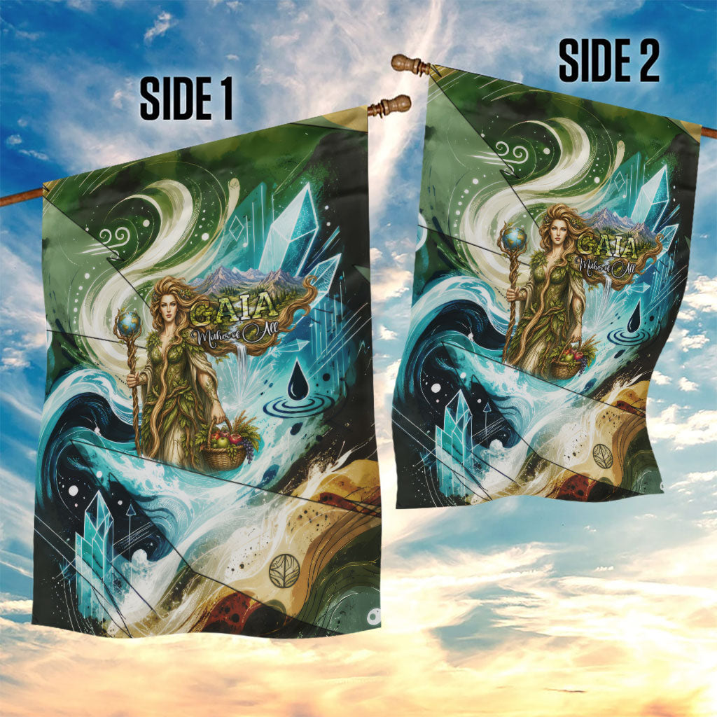 Gaia Mother Of Earth Goddess Garden Flag Greek Mythology Sacred Geometry Fantasy