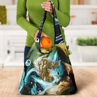 Gaia Mother Of Earth Goddess Grocery Bag Greek Mythology Sacred Geometry Fantasy