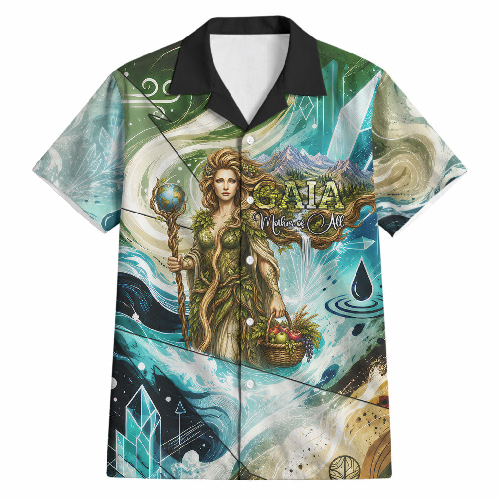 Gaia Mother Of Earth Goddess Hawaiian Shirt Greek Mythology Sacred Geometry Fantasy